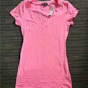 Pink V-Neck Women's Top
